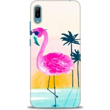 gmotp Huawei Y6 2019 Kılıf Hd Baskılı - Flamingo