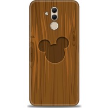 gmotp Huawei Mate 20 Lite Kılıf Hd Baskılı - Ahşap Mickey