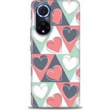 gmotp Huawei Nova 9 Kılıf Hd Baskılı - Kalp Kalp