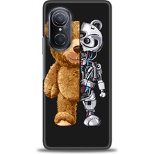 gmotp Huawei Nova 9 Se Kılıf Hd Baskılı - Ayı ve Iskeleti
