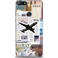 gmotp Huawei Y7 2018 Kılıf Hd Baskılı - Net Woman