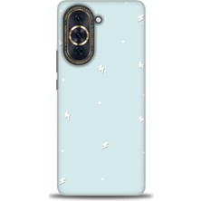 gmotp Huawei Nova 10 Kılıf Hd Baskılı - Beyaz Şimşekler