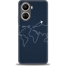 gmotp Huawei Nova 10 Se Kılıf Hd Baskılı - Uçak ve Dünya