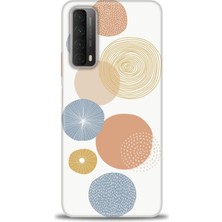 gmotp Huawei P Smart 2021 Kılıf Hd Baskılı - Mavi Daireler