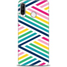 gmotp Huawei P30 Lite Kılıf Hd Baskılı - Renkli Çubuklar