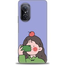 gmotp Huawei Nova 9 Se Kılıf Hd Baskılı - Yeşil Kız