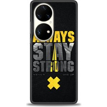 gmotp Huawei P50 Pro Kılıf Hd Baskılı - Stay Strong