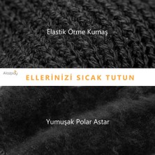 Alazpay Avuç Içi Silikon Kaymaz Outdoor Kayak Yürüyüş Termal Kışlık Eldiven