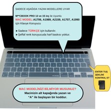 McStorey Macbook Pro Klavye Kılıfı Türkçe Q Baskı A1706 A1989 A2159 A1707 A1990 ile Uyumlu