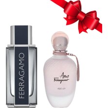 Salvatore Ferragamo De Toilette Edt 100 ml Erkek Parfüm + Ladies Amo Per Lei Edp 100 ml Kadın Parfüm Sevgililer Günü Özel 2li Hediye Seti