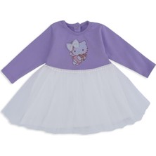 Bebelop Kız Çocuk Bebek Raporlu Fiyonklu Hello Kitty Tüllü Elbise