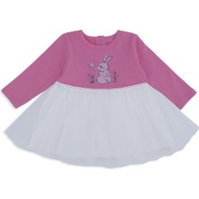 Bebelop Kız Çocuk Bebek Raporlu Tavşanlı Çiçekli Tüllü Elbise