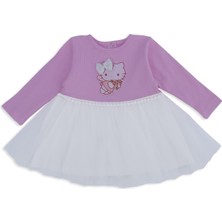 Bebelop Kız Çocuk Bebek Raporlu Fiyonklu Hello Kitty Tüllü Elbise