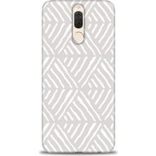 gmotp Huawei Mate 10 Lite Kılıf Hd Baskılı - Gri Mozaik