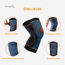 Alazpay Fitness Voleybol Basketbol Spor Outdoor Kaymaz Silikon Antreman Dizlik (1 Adet)