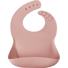 Oioi Basics Mama Önlüğü Pinky Pink %100 Premium Silikondan Üretilmiş Standart Beden