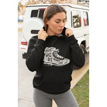 Adabebek Pamuklu Tarz Oversize Kadın Kapşonlu Sweatshirt