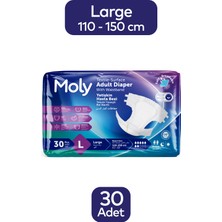 Moly Tekstil Yüzeyli Large Büyük Boy Belbantlı Hasta Bezi 30 Lu Paket