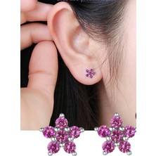 By Dilek Çetin Accessory By Dilek Çetin Acessorry Cerrahi Çelik Pembe Taşlı Çiçek Figürlü Kıkırdak Helix Tragus Piercing (1ADET)