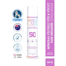 Minela Care Organik Mineral Filtreli Yüz ve Vücut Güneş Kremi Spf 50 110 gr PA++++