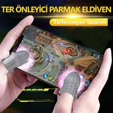 Alazpay Gümüş 0.3mm Süper Iletken Ter Geçirmeyen Pubg Oyun Eldiveni (4 Adet)