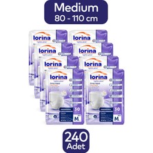 Lorina Yetişkin Emici Külot Medium 30'Lu 8 Paket 240 Adet