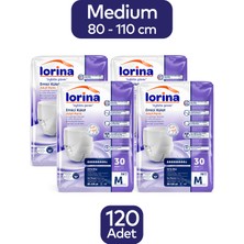 Lorina Yetişkin Emici Külot Medium 30'Lu 4 Paket 120 Adet