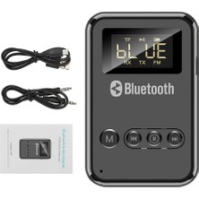 Talent USB Bluetooth 5.0 Verici Alıcı 2in1 Kablosuz Ses 3.5mm Aux Araç Adaptörü Pc Tv Kulaklık Için (Yurt Dışından)