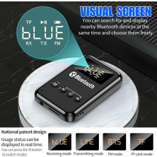 Talent USB Bluetooth 5.0 Verici Alıcı 2in1 Kablosuz Ses 3.5mm Aux Araç Adaptörü Pc Tv Kulaklık Için (Yurt Dışından)