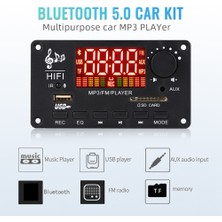 Talent 12 V Amplifikatör Bluetooth 5.0 100 W Mp3 Dekoder Kurulu Çağrı Kayıt Kablosuz Müzik Ses Modülü USB Tf Radyo Araba (A) (Yurt Dışından)