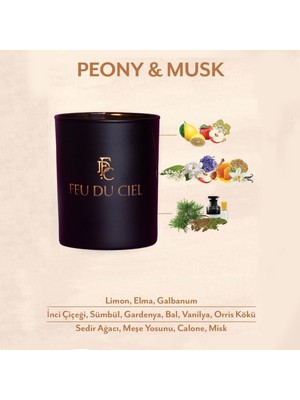 Feu du Ciel Signature Peony Şakayık Ve Misk Kokulu Mum 150 gr