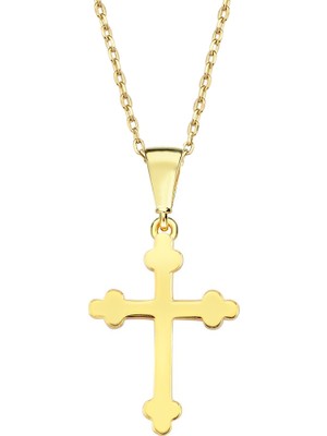 Altın Sepeti Altın Klasik Haç Kolye