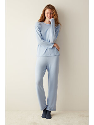 Cool Mood Mavi Pantolon Pijama Takımı