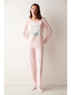 Penti Base Joy Pantolon Pembe Pijama Takımı