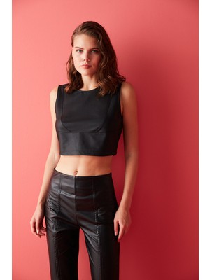 Leather Look Top