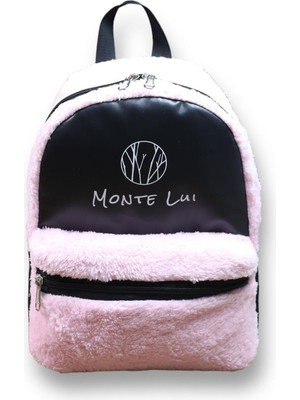 Monte Lui MNT3637 Peluş Sırt Çantası Pembe