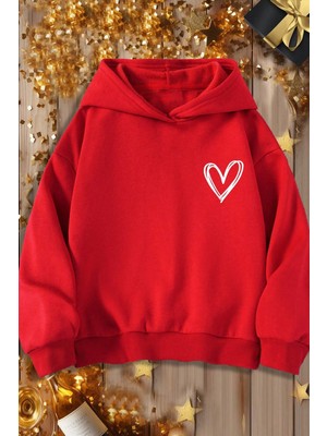 Only Trendwear Çocuk Kalp Baskılı Sweatshirt