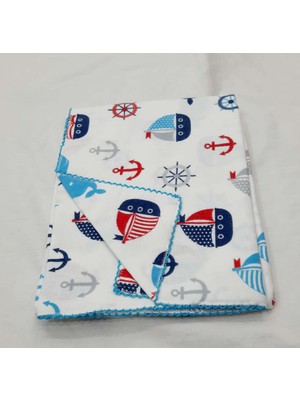 Berkay Tekstilden Pamuklu Pazen Bebek Battaniyesi 80X90 Çift Katlı