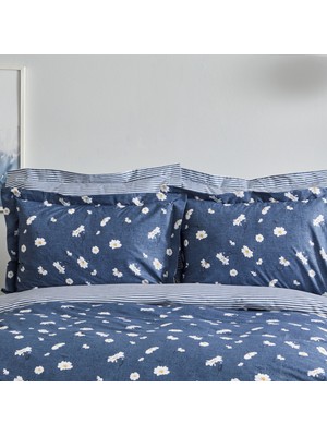 Karaca Home Daisy  Pamuk Tek Kişilik Nevresim Takımı Mint Indigo (Pp)