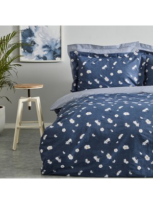 Karaca Home Daisy  Pamuk Tek Kişilik Nevresim Takımı Mint Indigo (Pp)