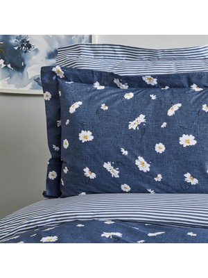 Karaca Home Daisy  Pamuk Tek Kişilik Nevresim Takımı Mint Indigo (Pp)