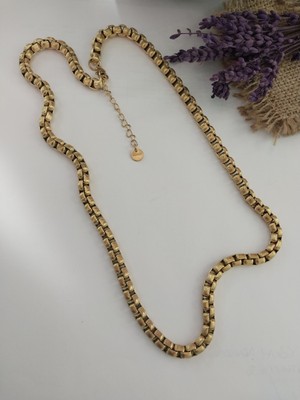 Vanessa Jewelry Accessories Uzun (60 cm) Köprü Zincir Çelik Kolye