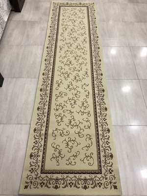 Burak Halı Tifanny 10541 Krem-2 80X300 Kahve Krem Yolluk 3 Metre