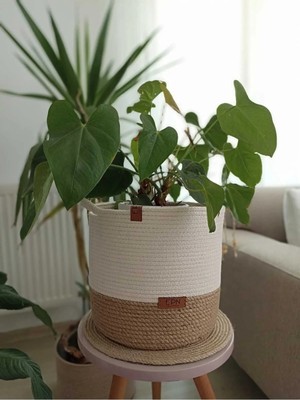 Rope Home Decor Çok Amaçlı Hasır Jüt Ip Saksı&sepet&düzenleyici
