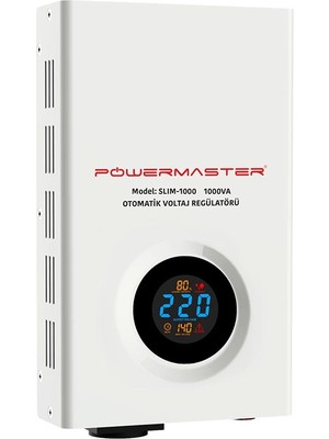 Powermaster SLIM-1000 1000 VA Otomatik Voltaj Kombi Regülatörü 220V Ev Tipi Yüksek Koruma Regülatör 220 Volt 1000 Watt