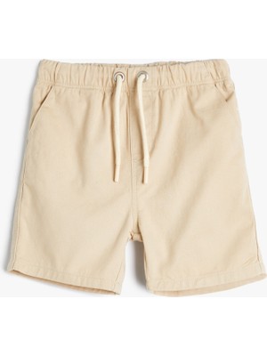 Koton Bebek Basic Şort Beli Bağlamalı Pamuklu