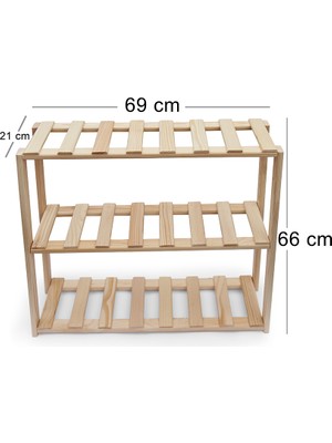 Morvizyon Ahşap Çiçeklik Saksılık Ayakkabılık Havluluk Çok Amaçlı Raf - M751