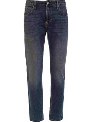 Just Cavalli Normal Bel Normal Paça Slim Fit Indigo Erkek Denim Pantolon 75OAB5J0