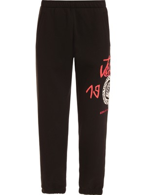 Just Cavalli Lastikli Bel Slim Fit Siyah Erkek Eşofman Altı 75OAAI01