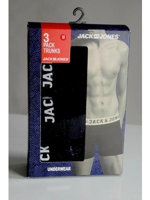 Jack & Jones Jacanthony Trunks 3 Pack Erkek Siyah Boxer 12171944-Black